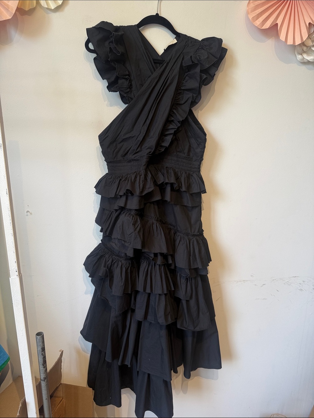 Ulla Johnson black ruffle maxi size 14 - Picture 3 of 11